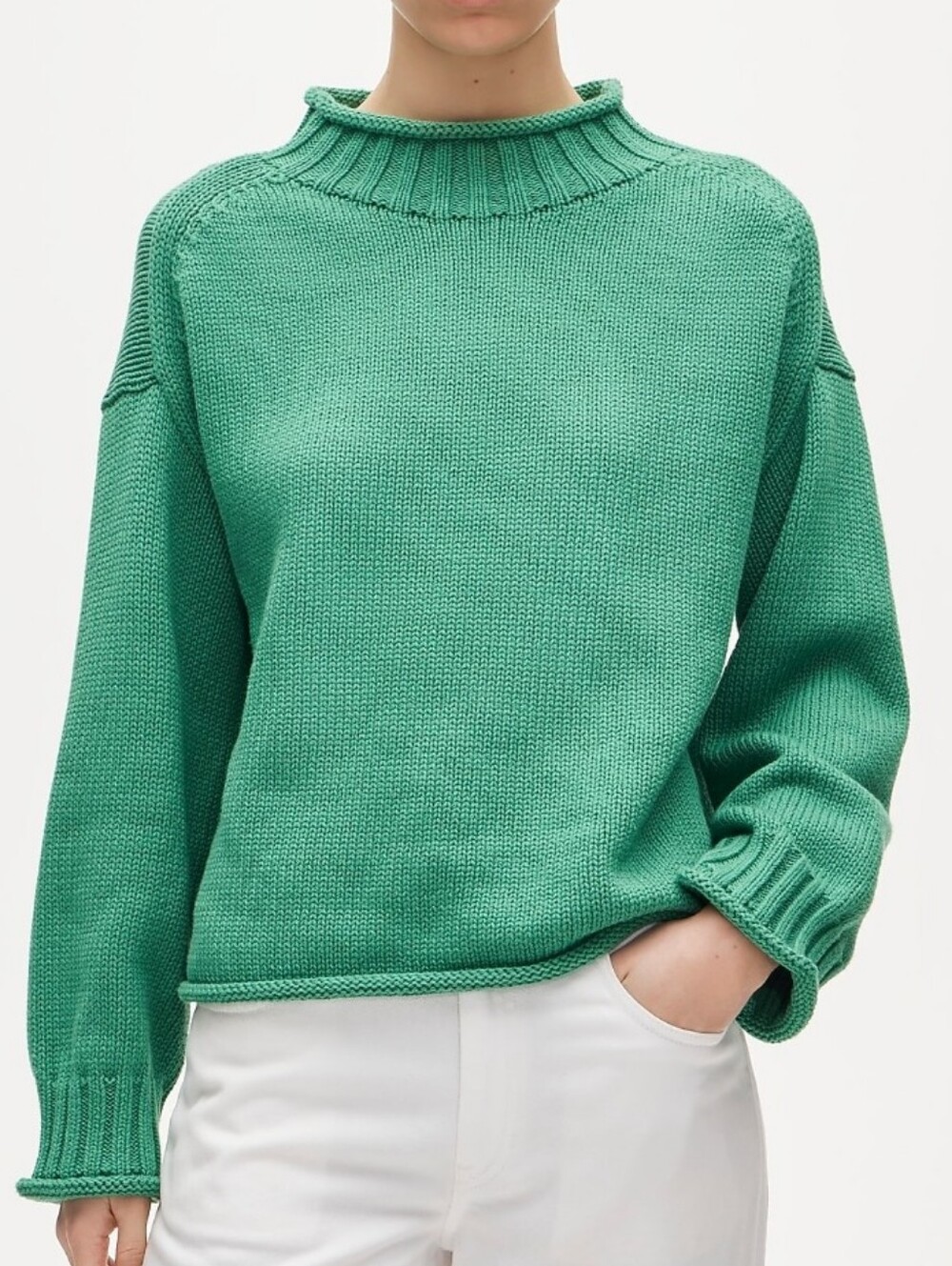 J. Crew Green Rollneck Sweater Women Size S NEW